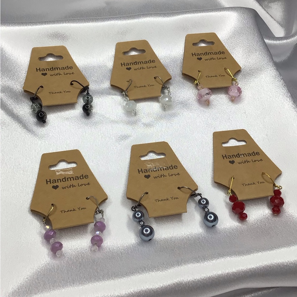 Handmade Multicolor Bead Lightweight Drop Earrings